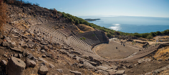 Assos ancient city theatre. Çanakkale, Türkiye