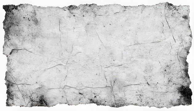 Old paper torn edge texture grunge background vintage rough surface distressed blank sheet isolated gray artistic creative design empty worn