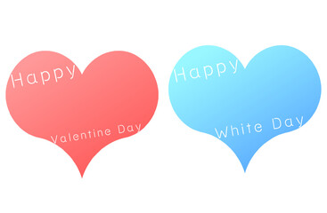 バレンタインデー・ホワイトデーシンプルハートマーク