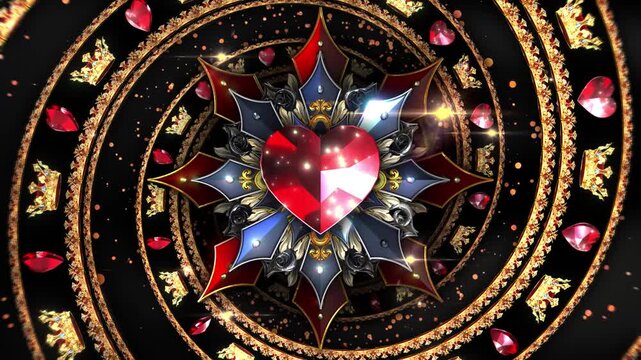 Glass Heart Ornament 