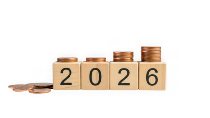 Celebrating the arrival of 2026 with coins