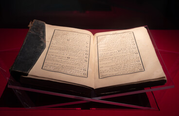 Fototapeta premium Quran displayed at the Palace of the Shirvanshahs in Baku, Azerbaijan