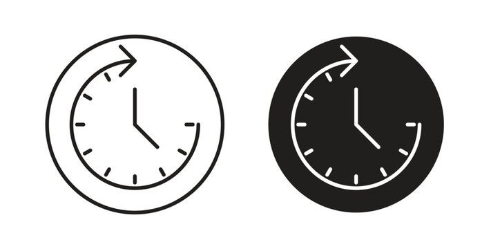 12 Hours clock icon
