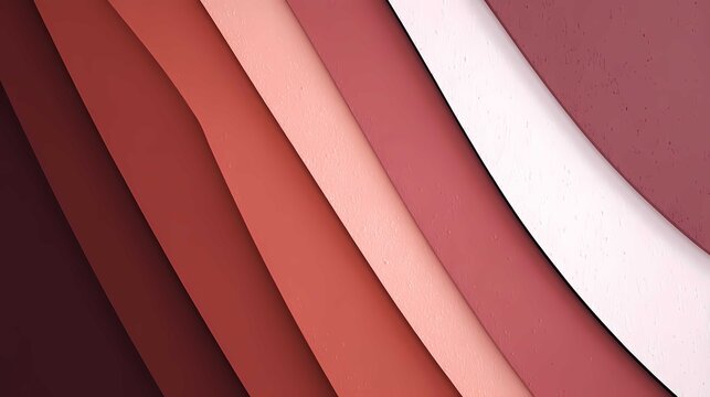 Curved row of lipstick swatches in red pink nude tones