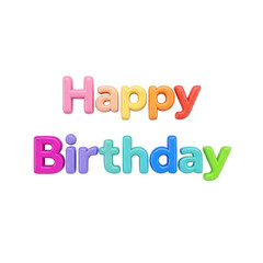 Colorful Happy Birthday Typography: Vibrant, multi-colored typography spells out Happy Birthday, radiating joy and festivity for a special occasion.