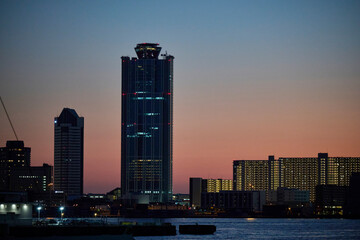 夕方の天保山の風景