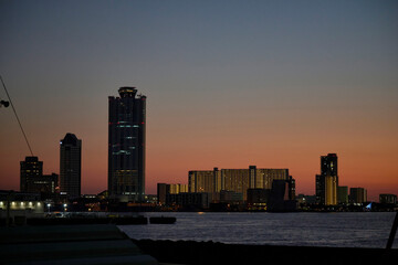 夕方の天保山の風景
