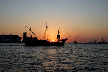 夕方の天保山の風景