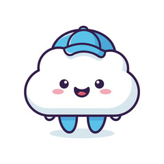 Cute Cartoon Cloud Character Illustration