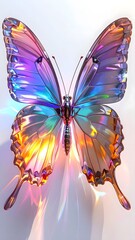 Iridescent Glass Butterfly Fantasy Digital Art