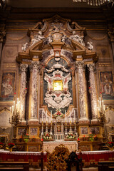 Fototapeta premium Ferrara Christmas decorations Ducal Palace Estense historic center