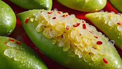 Fresh green salad with vegetables and red tomato