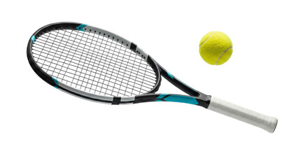 tennis racket and ball