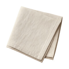 Naklejka premium PNG Folded beige cloth napkin image.