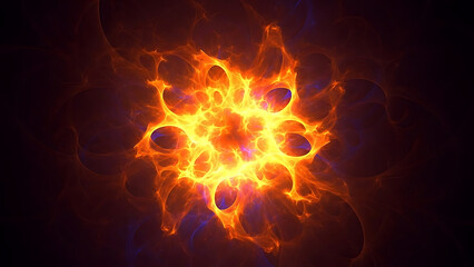 Vibrant cosmic flame