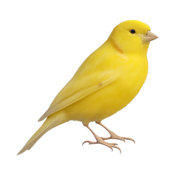 PNG Vibrant yellow canary bird illustration.