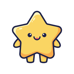 Adorable Cartoon Star Character Illustration