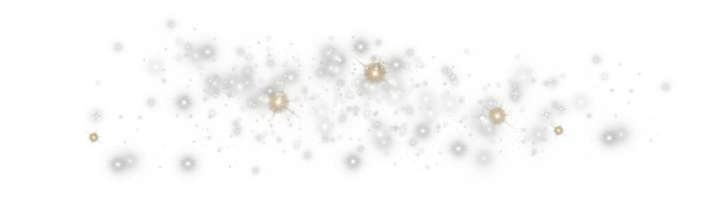 silver and gold bokeh dust particles isolated on transparent background png © ARIFUL