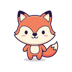 Cute Cartoon Fox Illustration