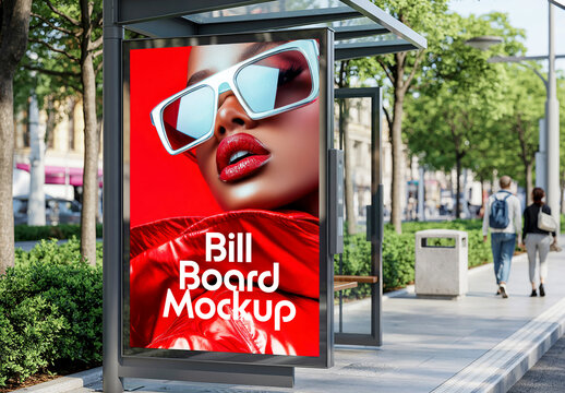 Vertical Citylight Mockup for Fashion Advertising