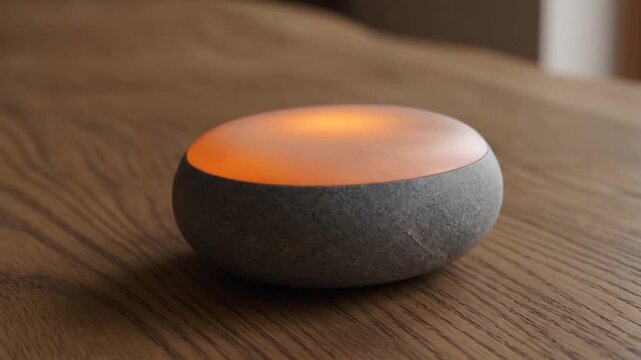 Smart Speaker on Wooden Table