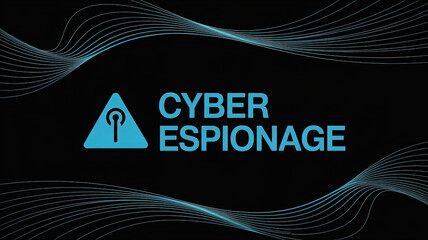 Cyber Espionage Alert: Illustrating the digital realm's shadows, this visual presents a stark warning about the pervasive threat of cyber espionage.
