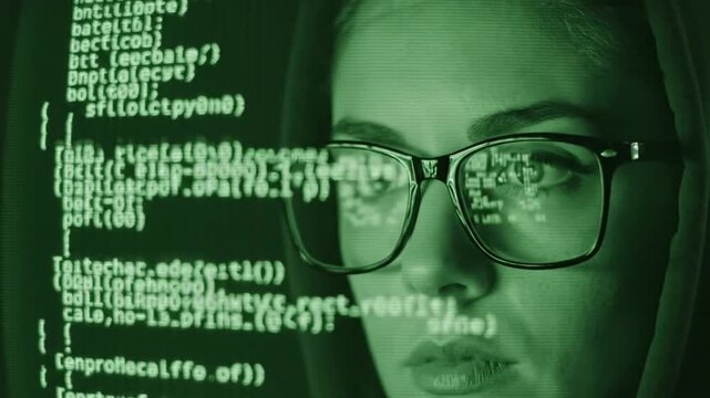 Hacker in front of computer screen
