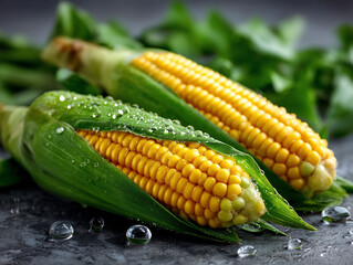 Freshly Harvested Corn on the Cob - A Delicious Summer Treat.