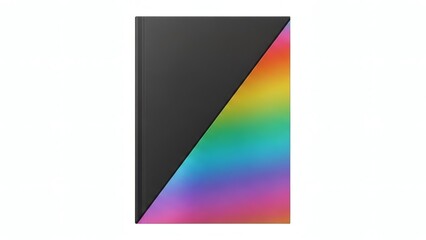 Diagonal rainbow gradient strip on black background