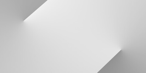 Grey white silver abstract background smooth folded paper shapes and clean geometric layers. Soft gradient tones subtle depth light shadow and modern corporate style Elegant minimalist backdrop