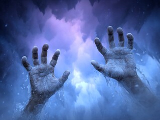 Reaching Hands in a Stormy Sky - A Desperate Plea.