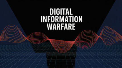 Digital Information Warfare: A striking visual representation of digital information warfare, using a dynamic abstract design. The image underscores the vital concepts of data, communication.