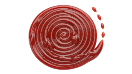 Red lipstick swatch isolated on transparent background