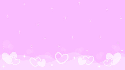 Pink Background Decorated With Pink Love Heart Pattern Ornaments