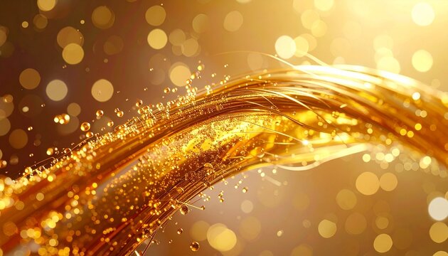 Microscopic hair strand repair with keratin smoothing, 3D cosmetic hair care background.