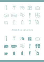 ホテル・旅館向け アメニティピクトグラムセット