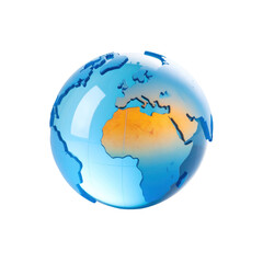 Obraz premium Earth Globe Showing Europe and Africa