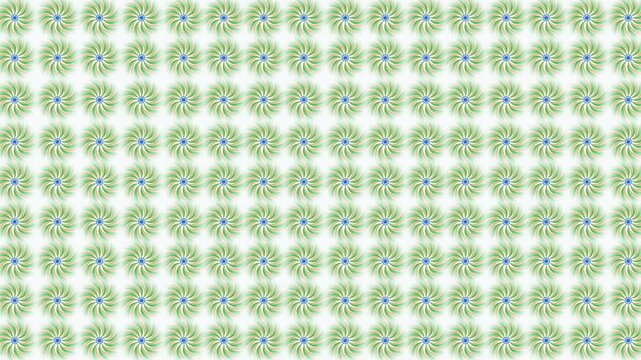 Patriotic Wallpaper with Tiled Kaleidoscope Pattern of Saffron and Green Wheels