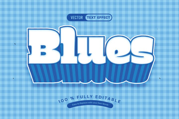 Blues Striped Text Effect