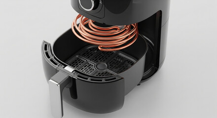 Revealing the Copper Heating Coil Inside a Modern Air Fryer
