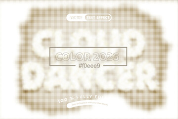 Cloud Dancer Color Trend Text Effect