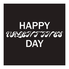 Obraz premium Happy Valentines Day Red Heart Pattern. Romantic Valentine’s Day illustration with red background, white hearts pattern and handwritten typography for love themed designs and greetings.EPS10/AI.