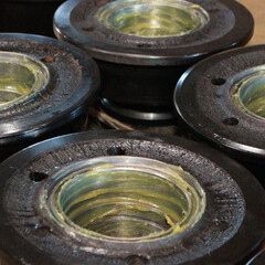 The wheel of a trolley, a wagon for rails. Mechanical engineering. Finished products.