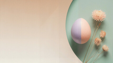 Elegant Airbrush Style Easter Composition with Ample Text Space for Typography