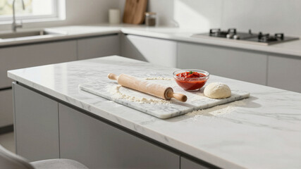 Modern Kitchen Pizza Prep Station