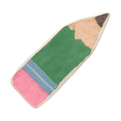 PNG Colorful textured pencil illustration.