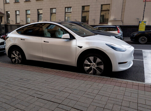 White Tesla Model Y