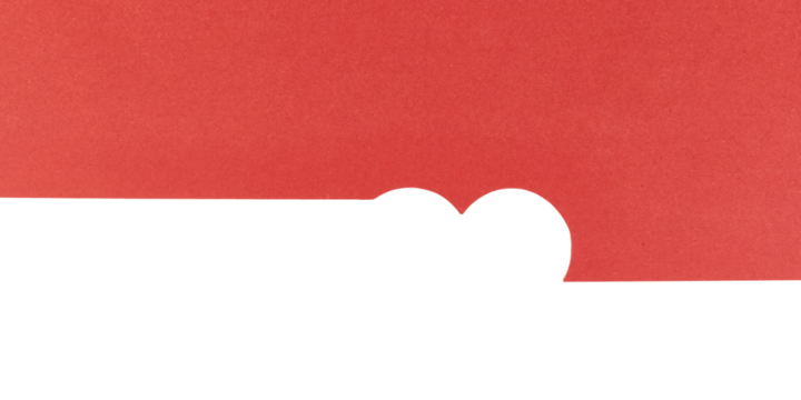 red paper background with cut out heart shape symbol isolated on white or transparent png - Powered by Adobe