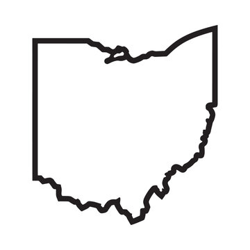 black outline of ohio state in united states