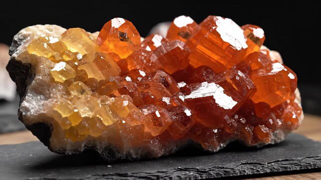 A Stunning Scapolite Crystal Displaying Yellow to Orange Hues